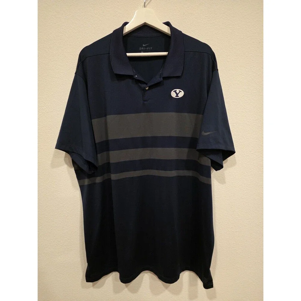 Nike Yale University Embroidered Navy Polo Shirt Size 2XL